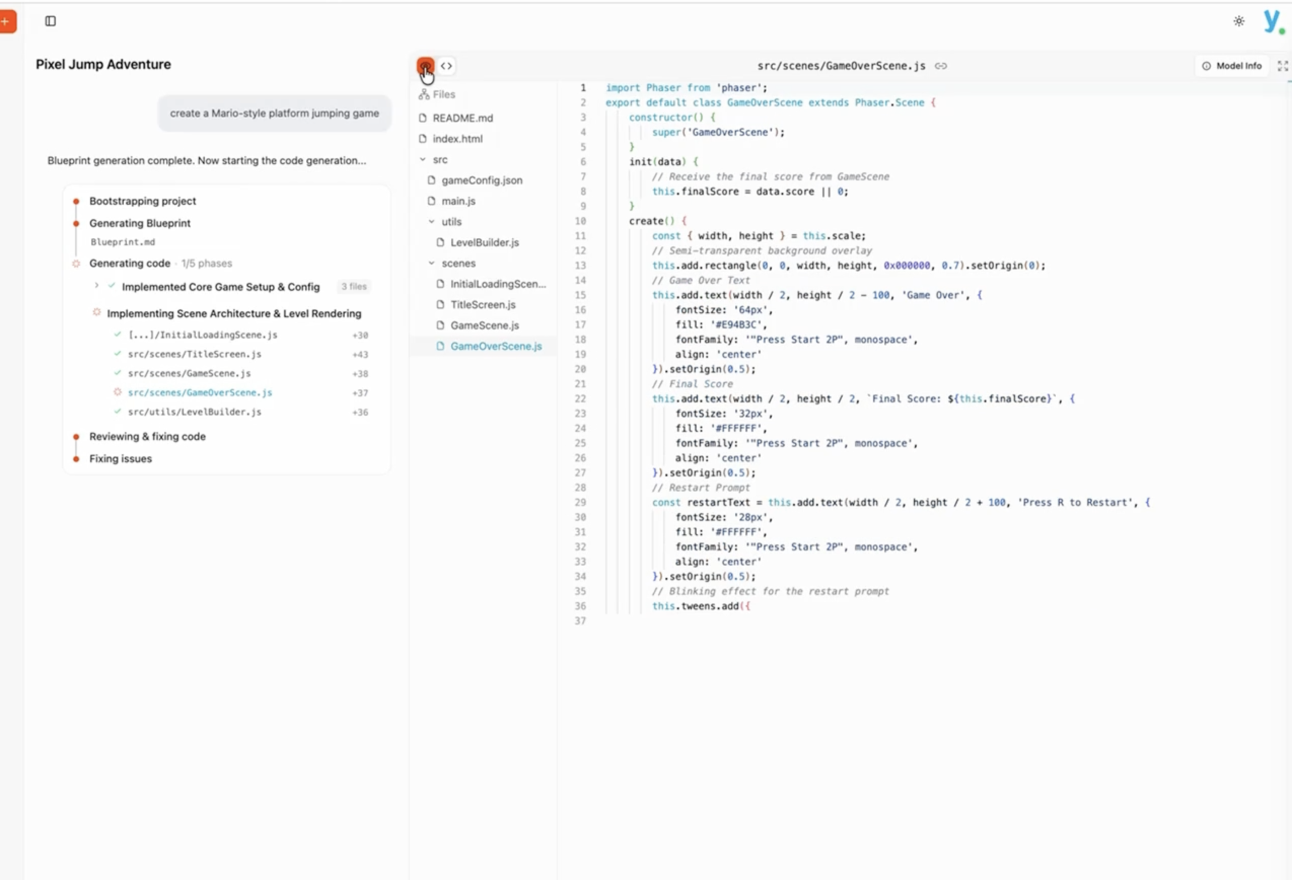 AI generates your game